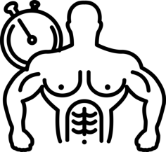 Muscular Bodybuilder With Clock Vinyl Cutting Svg File, Free Vectors File